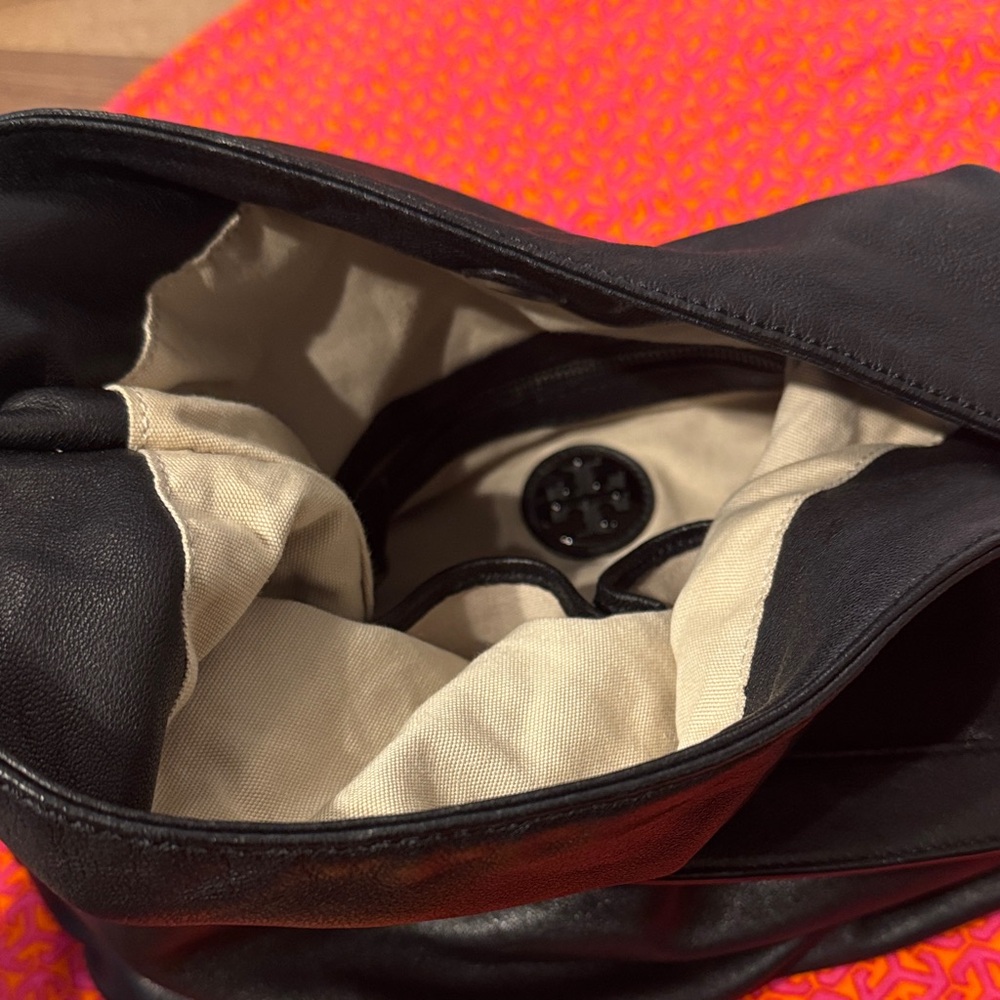 Tory Burch Black Leather Hobo Bag - Picture 4 of 5